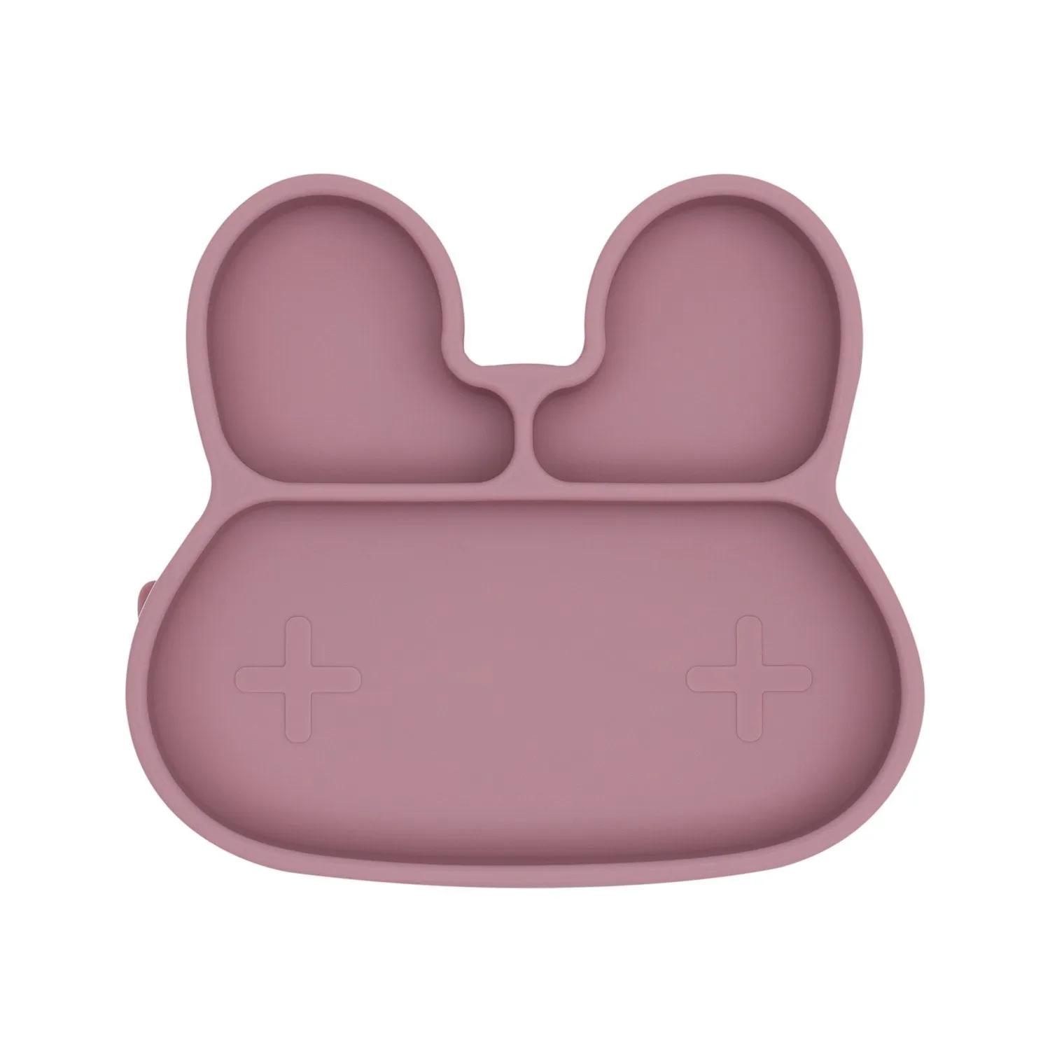 Bunny Stickie Plate Dusty Rose