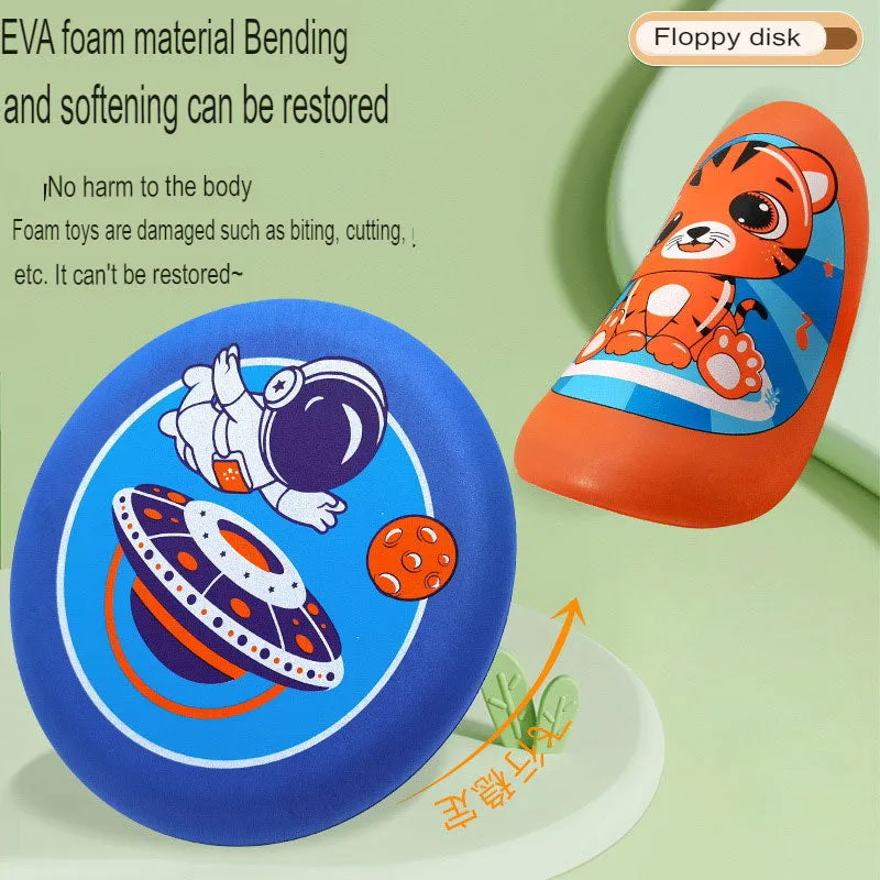 Children's Frisbee Toy Soft Plastic Outdoor Parent-Child Interaction Beach Spin Hand Throwing Flying Saucer Competition Event