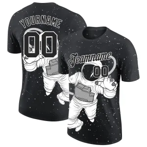 Custom 3D Pattern Design Astronaut Performance T-Shirt