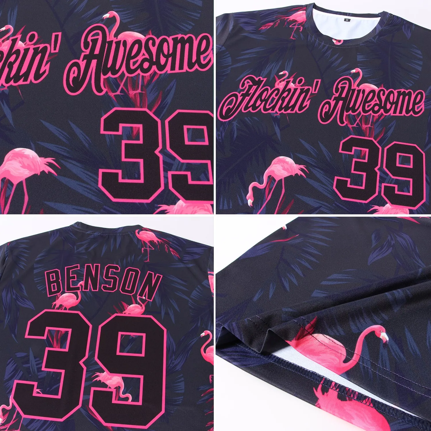 Custom 3D Pattern Design Flamingo Performance T-Shirt