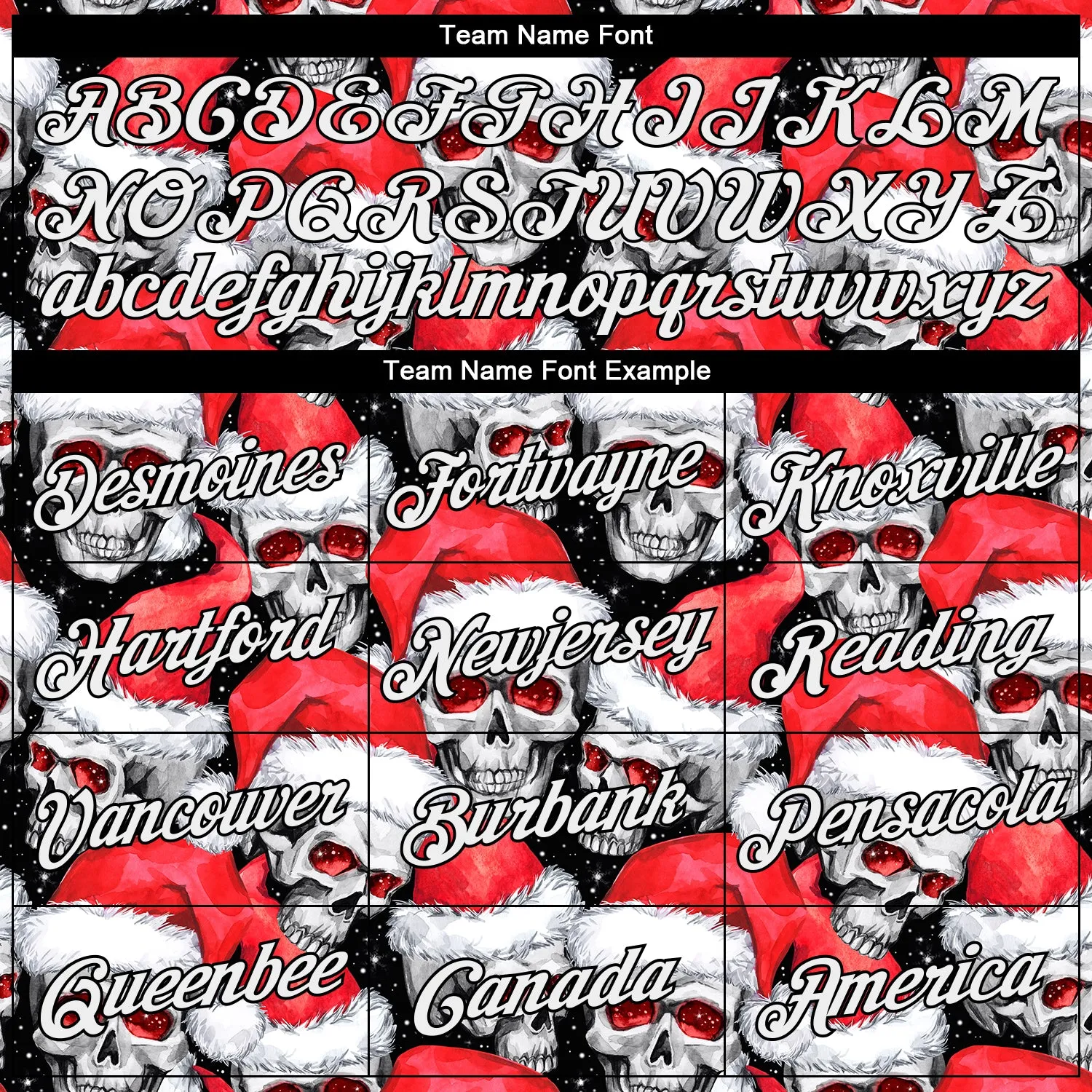 Custom Stitched Red White-Black 3D Skulls And Christmas Santa's Hat Sports Pullover Sweatshirt Hoodie