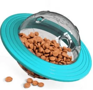 Emily Pets Treat Dispensing Play Toy for Dogs and Cats (Turquoise)