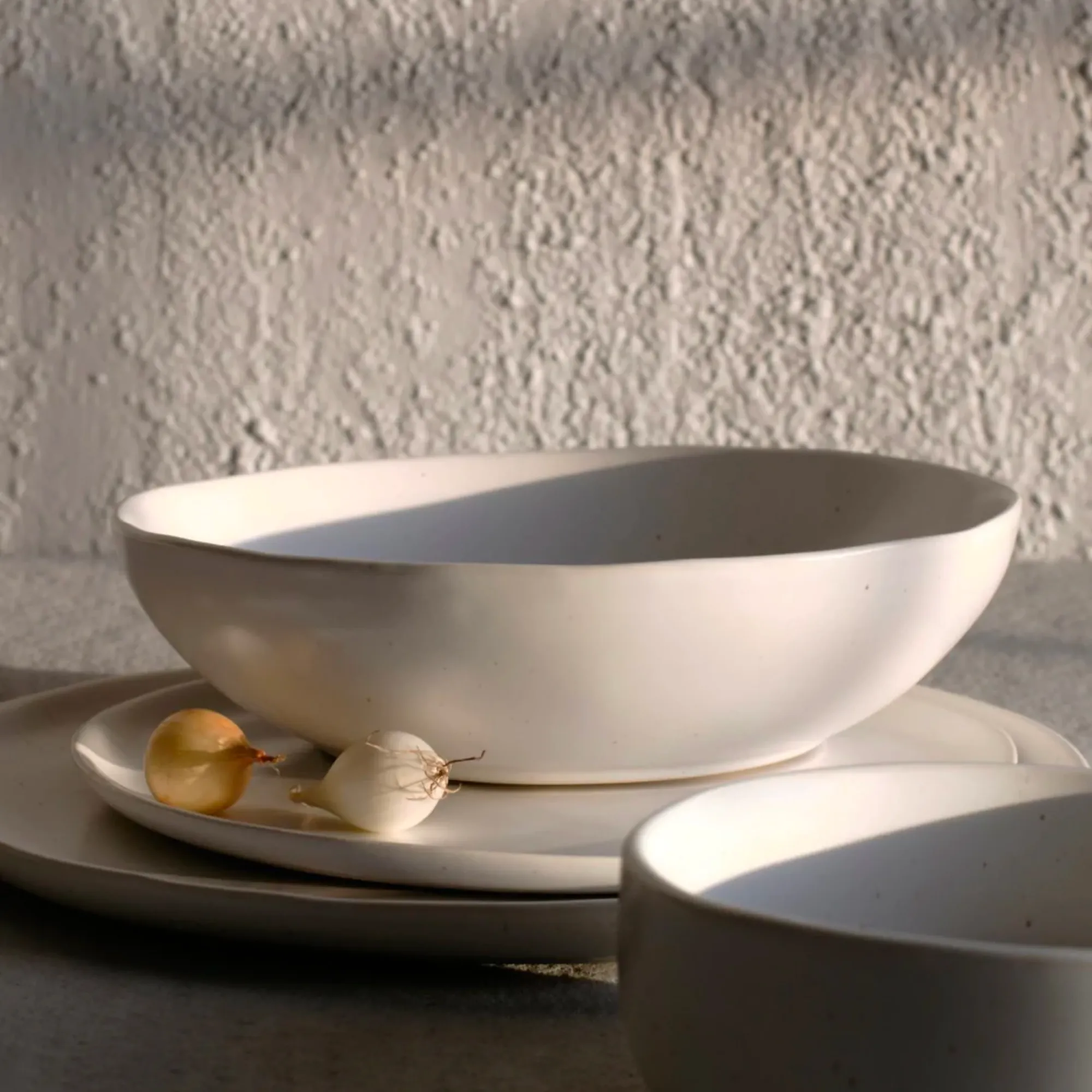 Fable Salad Plates - Speckled White