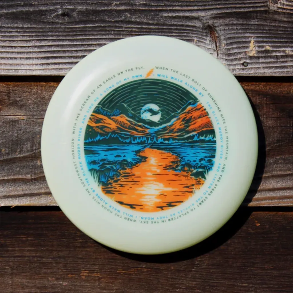 Funn & Frolic Black Muddy River Frisbee, 175g (Glow)