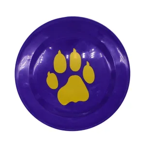 Purple and Gold Frisbee with Tiger Paw Imprint 7" (Dozen)