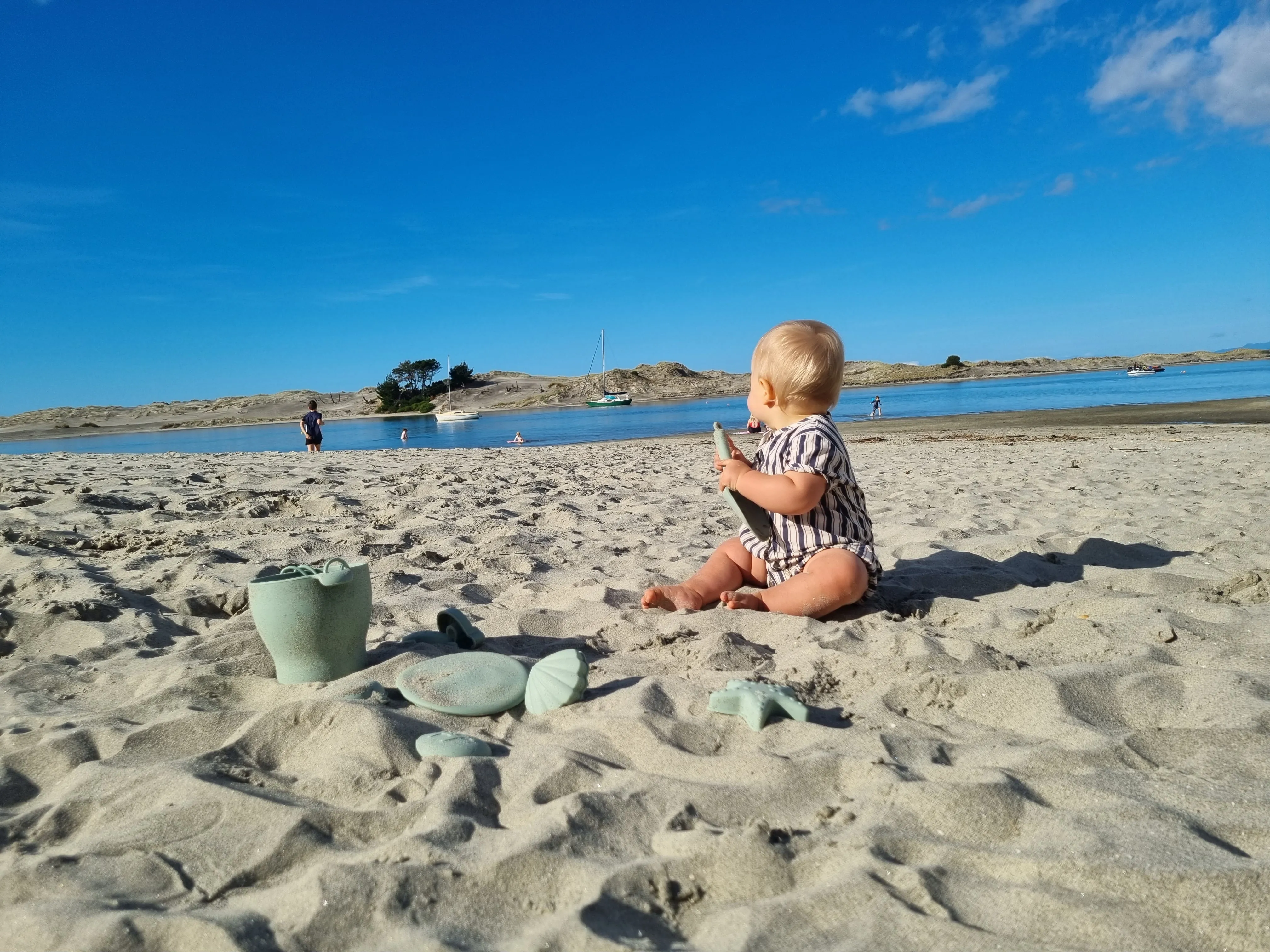 Sage Green 12 Piece Beach Bucket & Toys Set