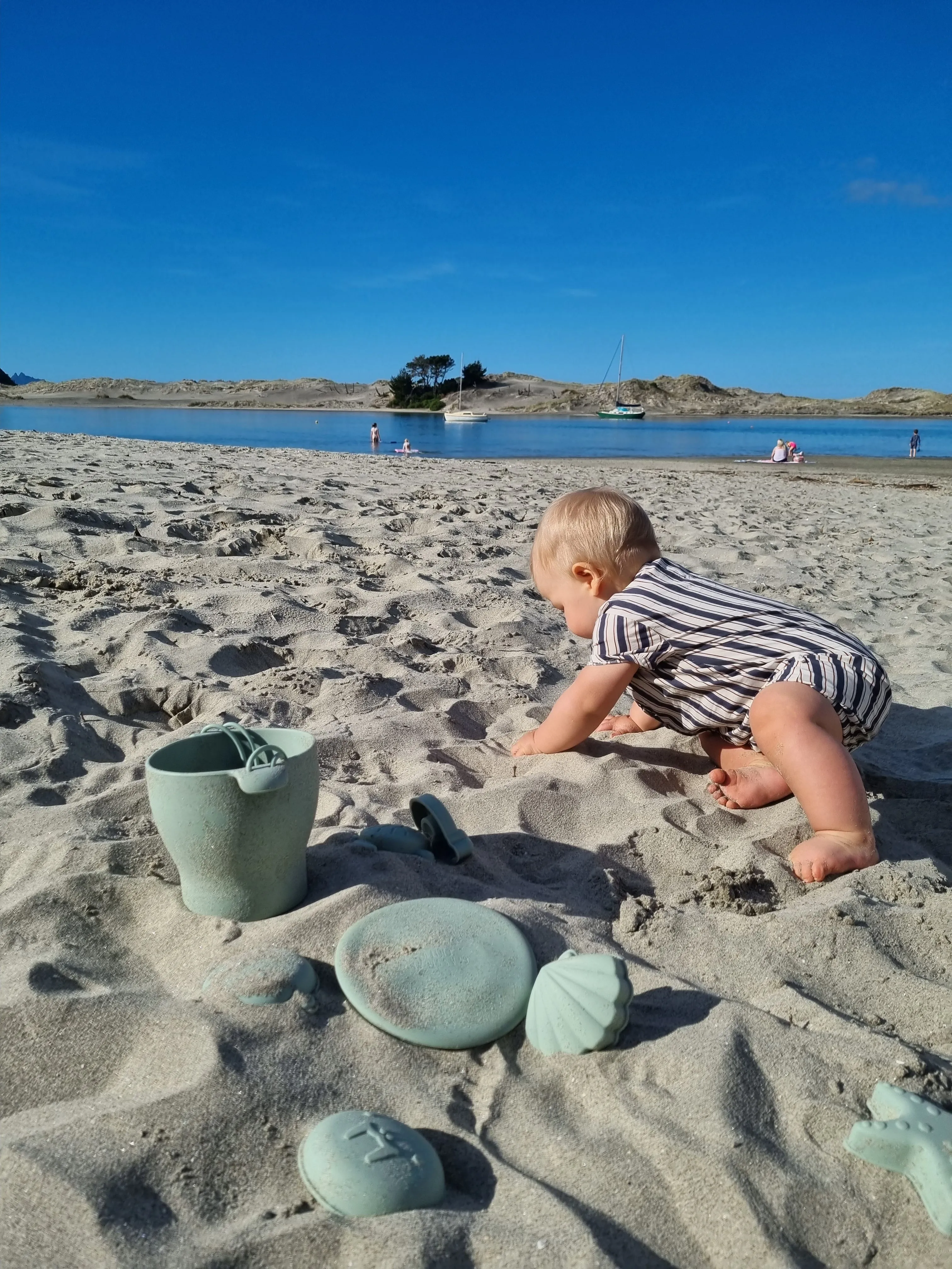 Sage Green 12 Piece Beach Bucket & Toys Set