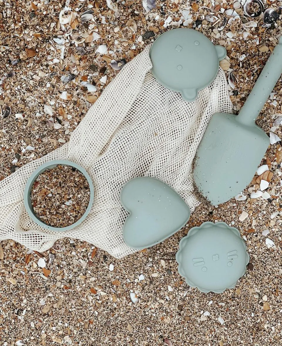 Sage Green 12 Piece Beach Bucket & Toys Set