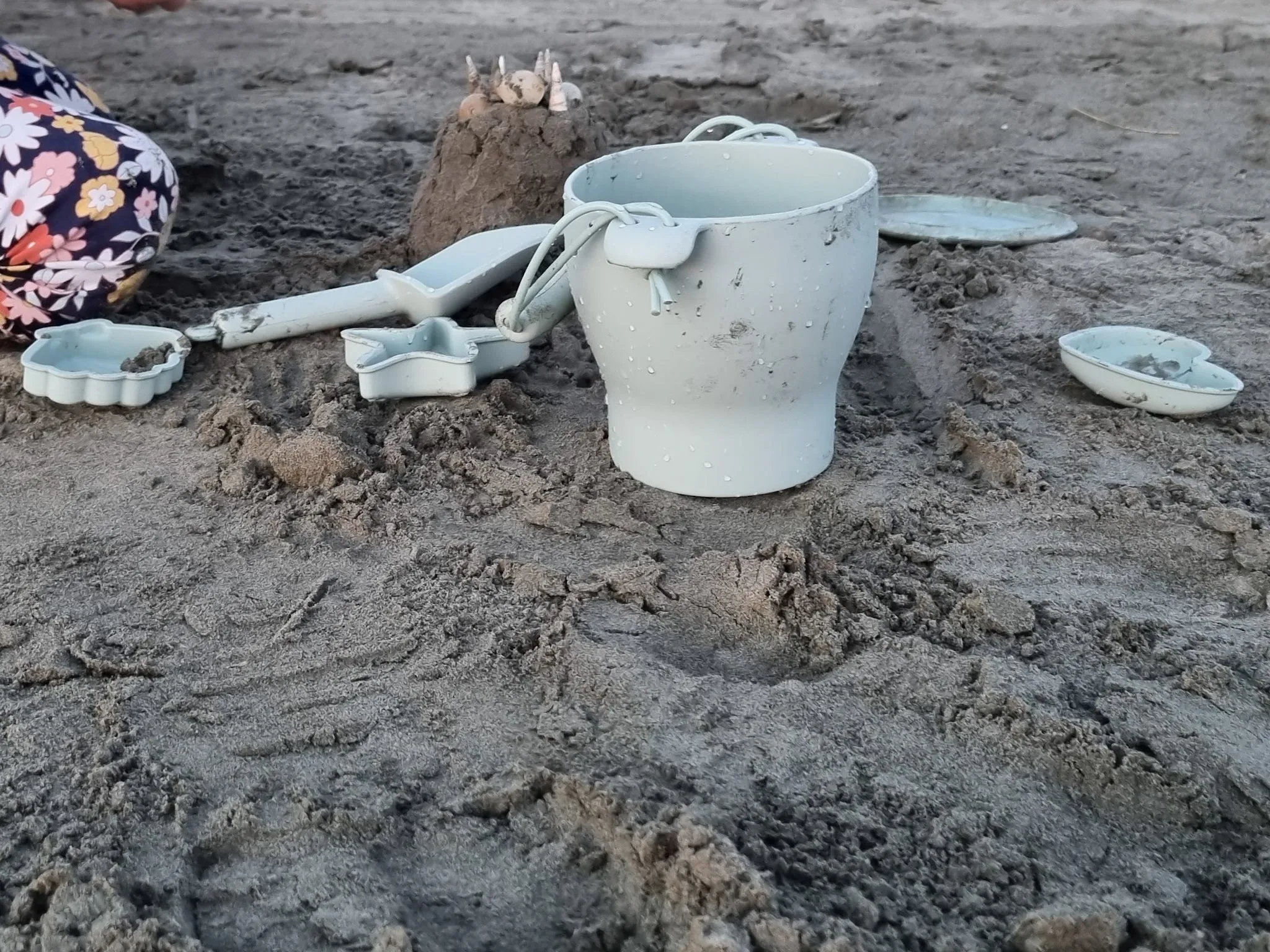 Sage Green 12 Piece Beach Bucket & Toys Set