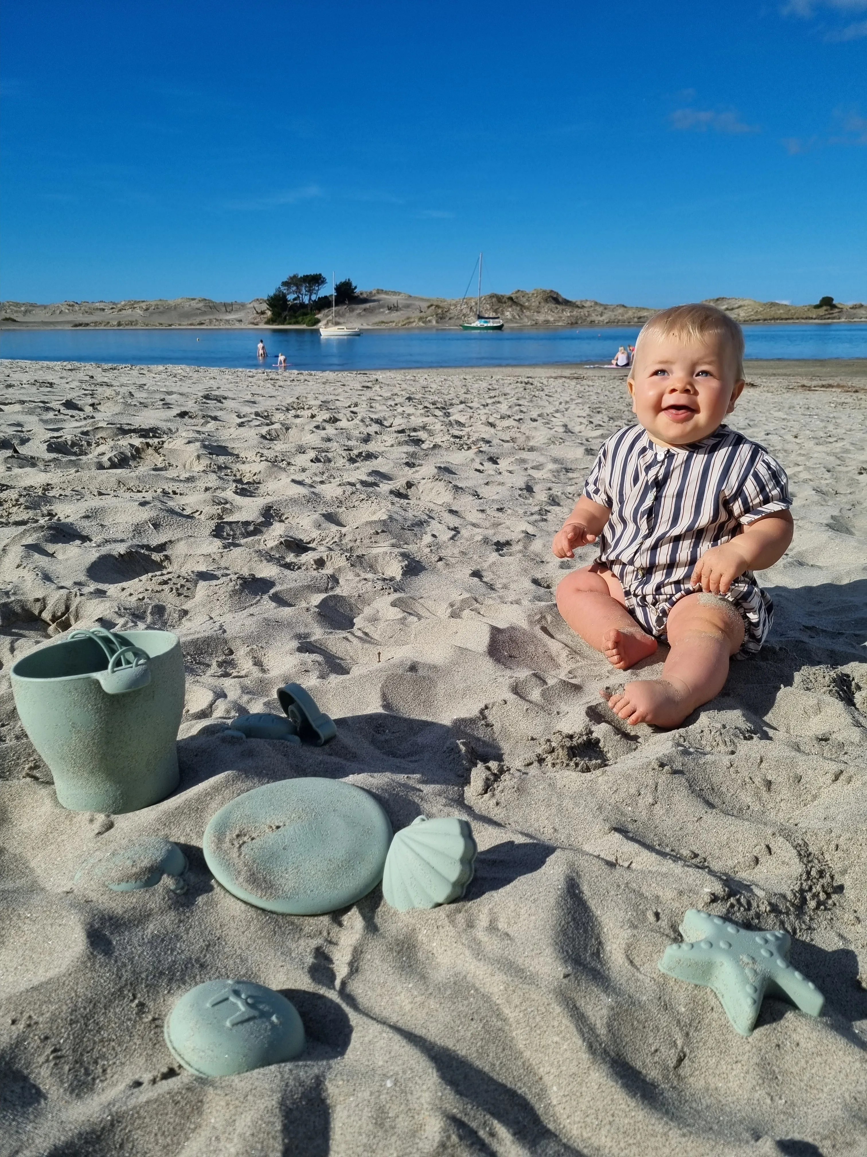 Sage Green 12 Piece Beach Bucket & Toys Set