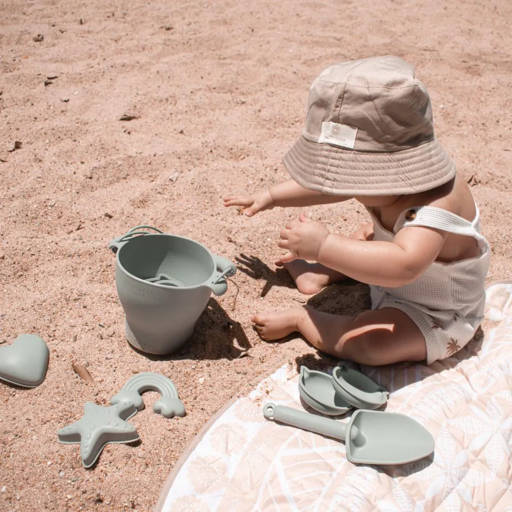 Sage Green 12 Piece Beach Bucket & Toys Set