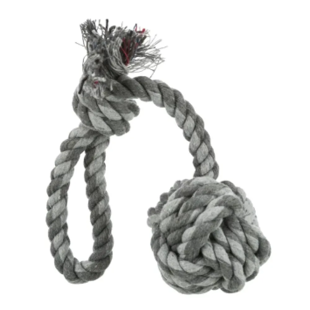 Trixie Playing Rope Loop with Woven in Ball and Pet Vogue Disc Toys Combo for Dogs