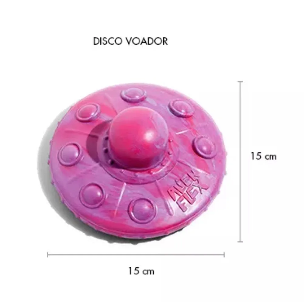 Zee.Dog Flying Saucer Rubber Dog Toy