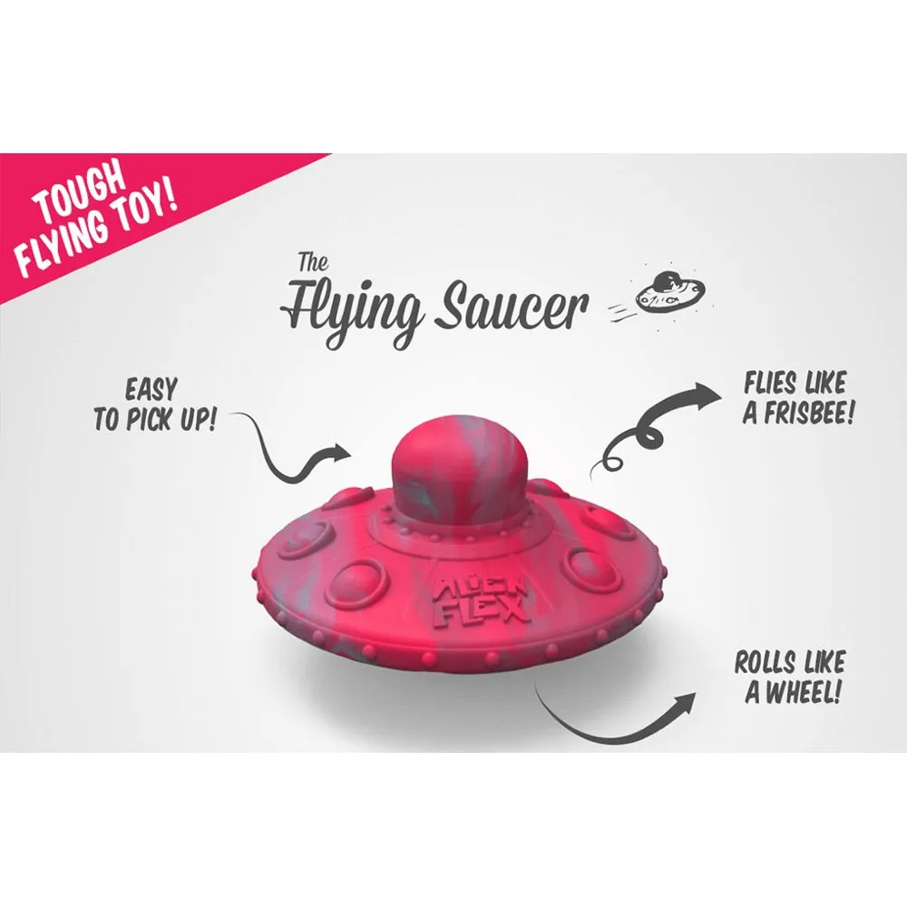 Zee.Dog Flying Saucer Rubber Dog Toy